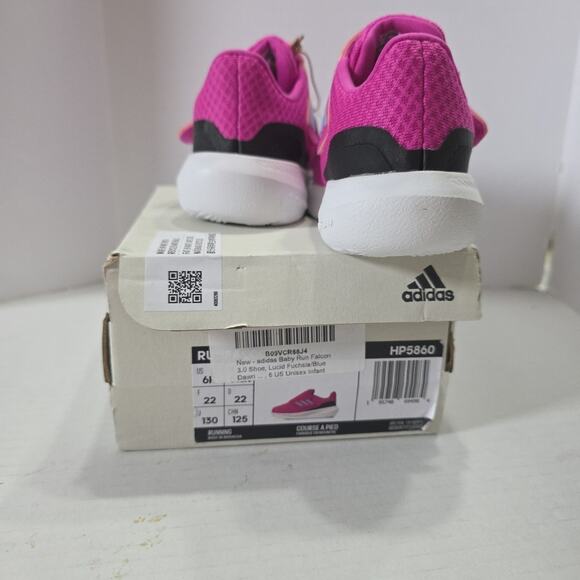 Adidas Run Falcon 3.0 Fuscia Kid's Toddler Shoes Size 6k New In Box - Picture 4 of 5